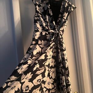 Banana Republic Black and White Asymmetrical Dress